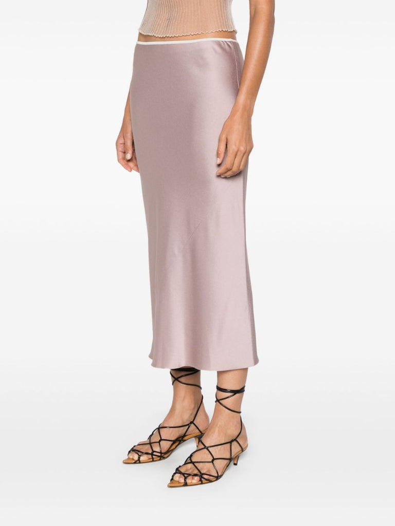 Satin Pencil Skirt