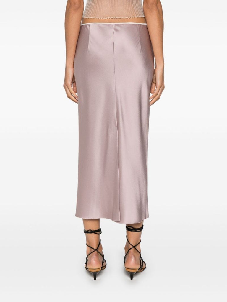 Satin Pencil Skirt