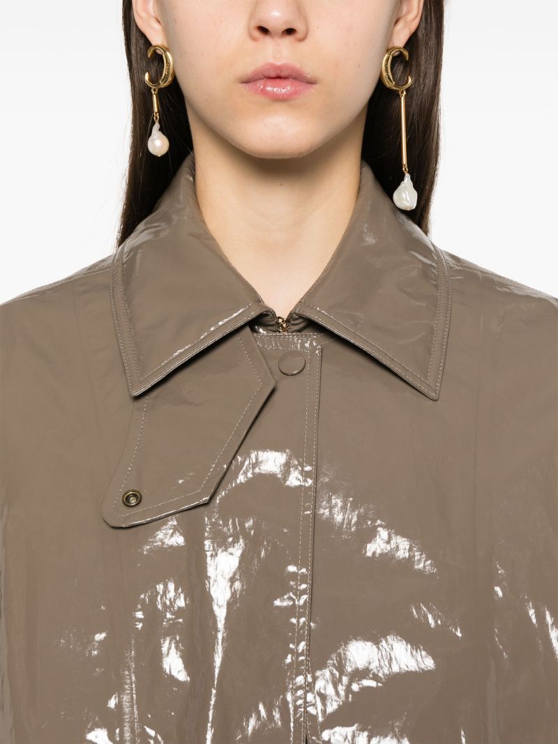Lacquered Cotton Cape