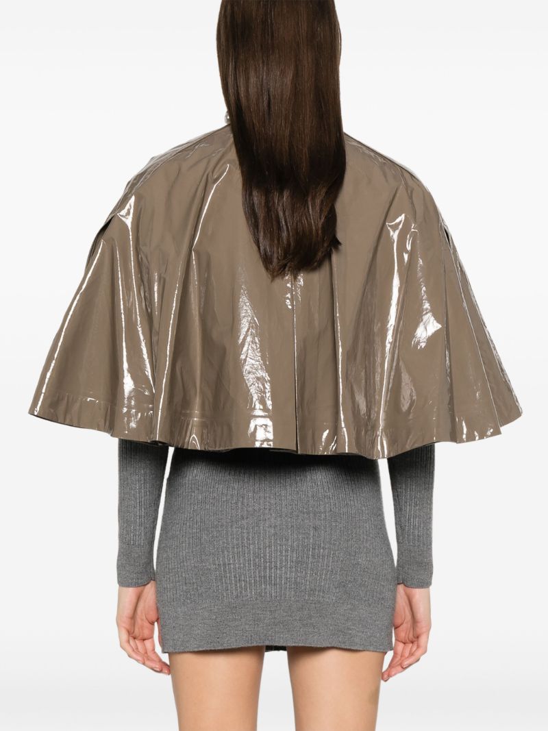 Lacquered Cotton Cape