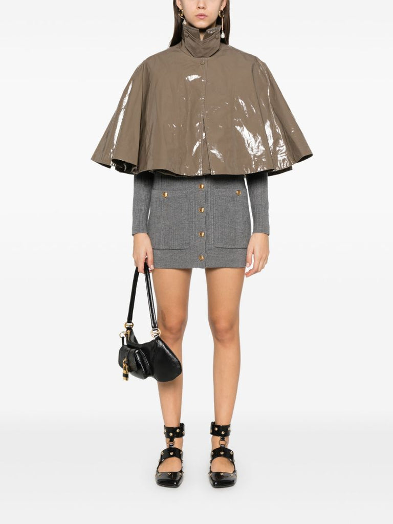 Lacquered Cotton Cape