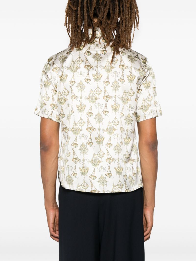White Chandelier-print Shirt
