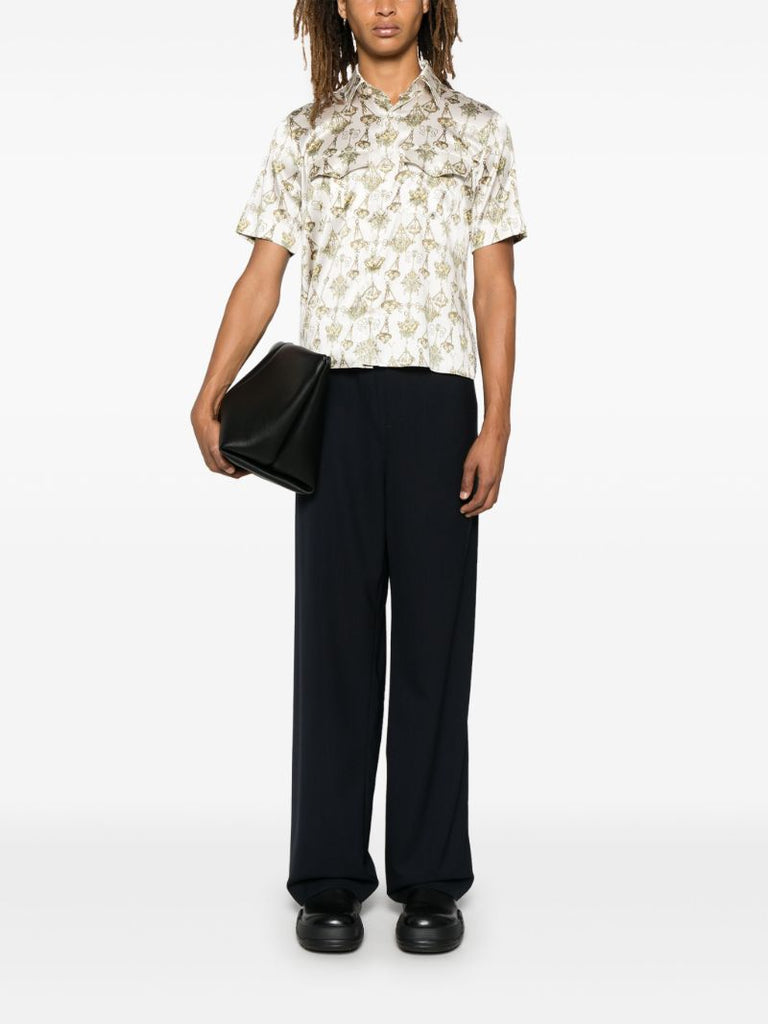 White Chandelier-print Shirt