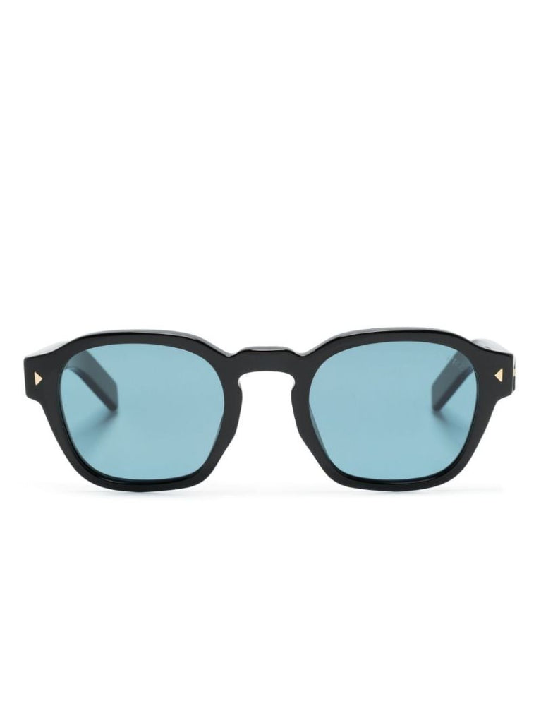 Black Logo Square-frame Sunglassses