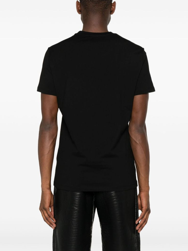 Black Vintage Rubber-logo T-shirt
