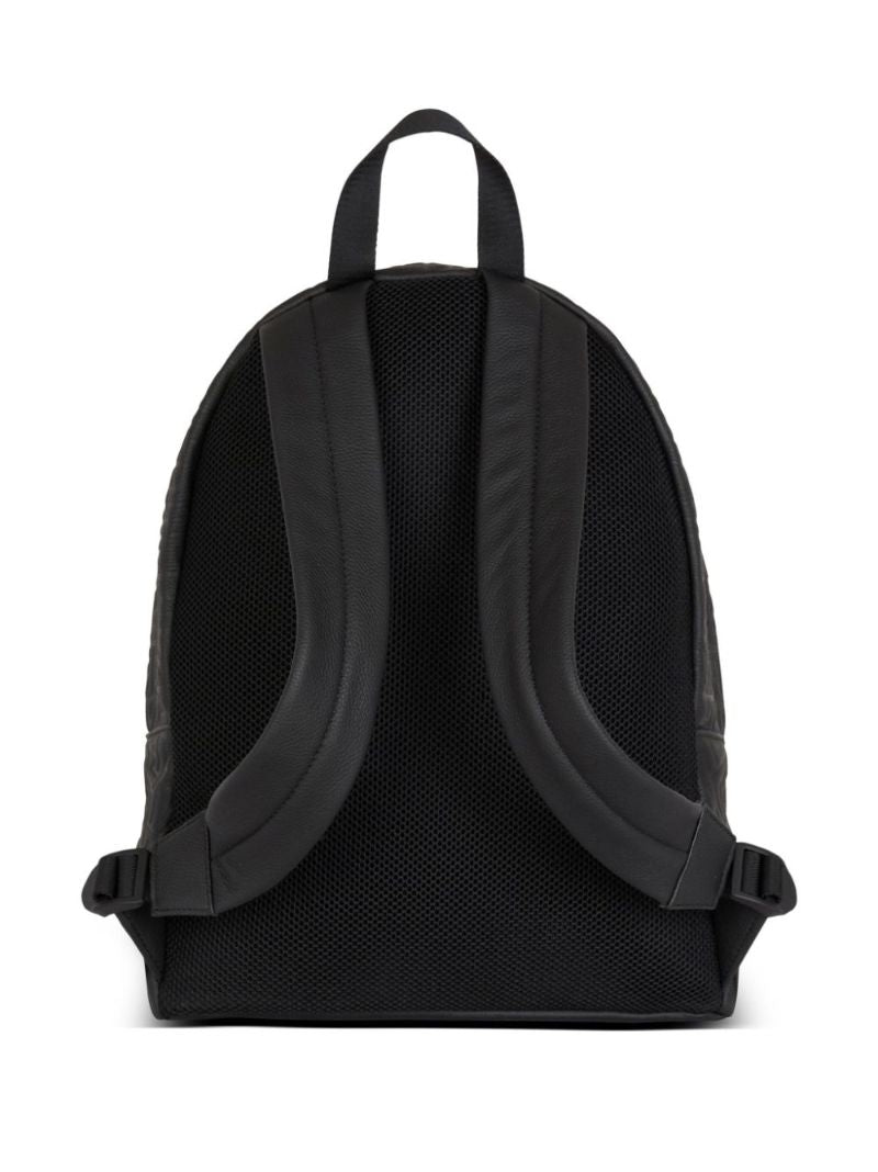 Black Pb Labyrinth Leather Backpack