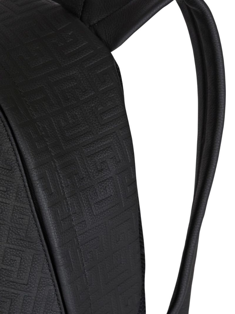 Black Pb Labyrinth Leather Backpack