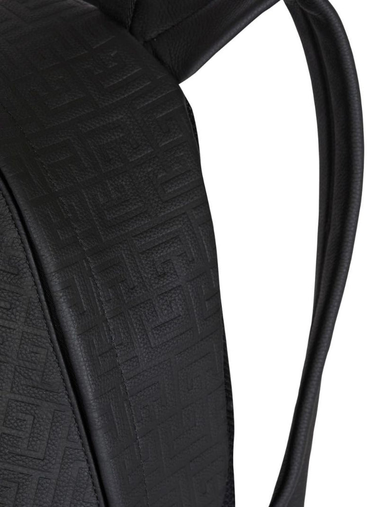 Black Pb Labyrinth Leather Backpack