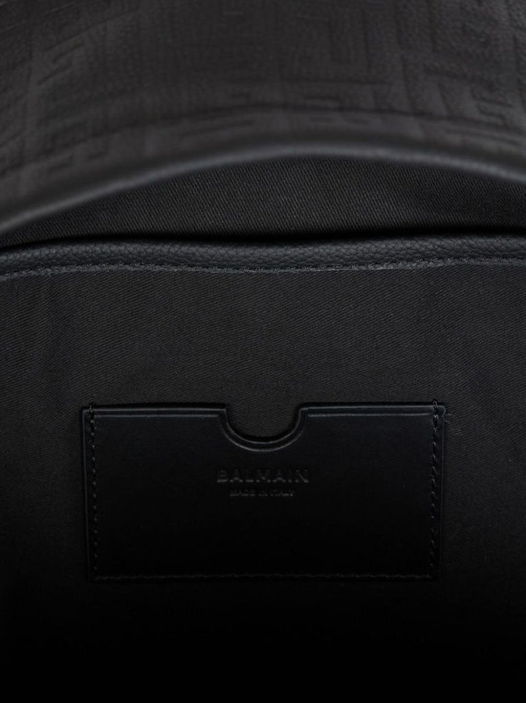 Black Pb Labyrinth Leather Backpack