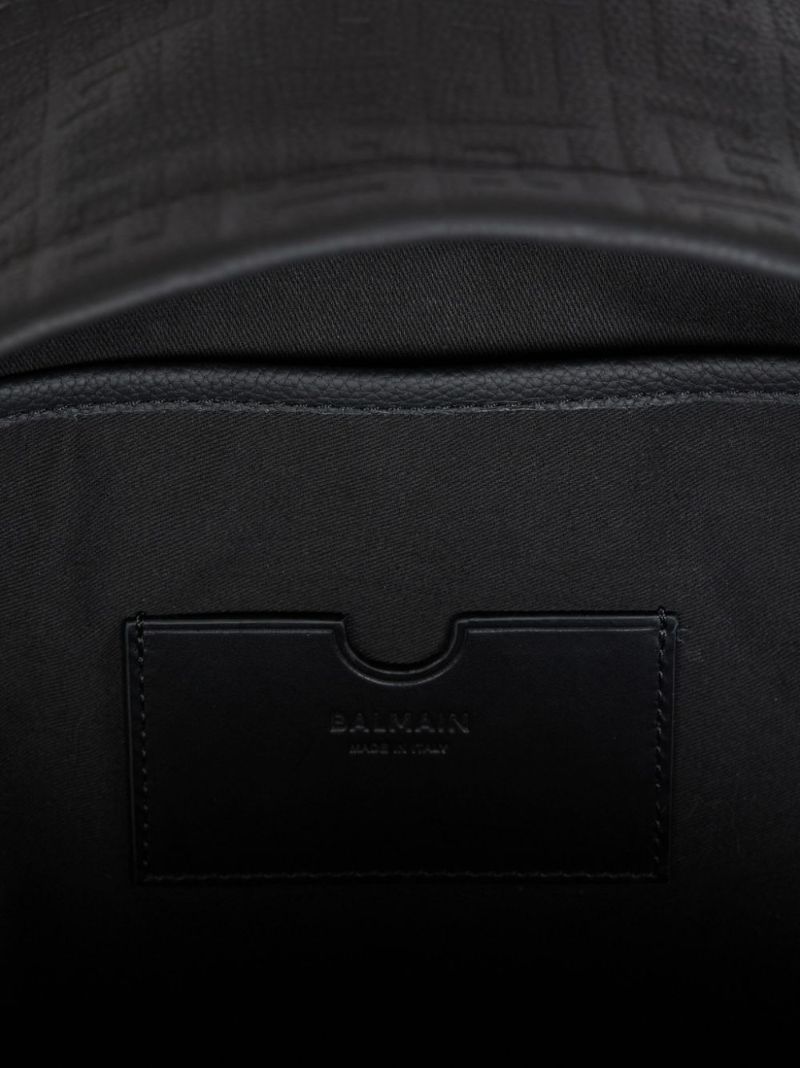 Black Pb Labyrinth Leather Backpack