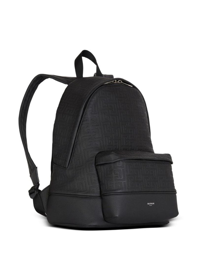 Black Pb Labyrinth Leather Backpack