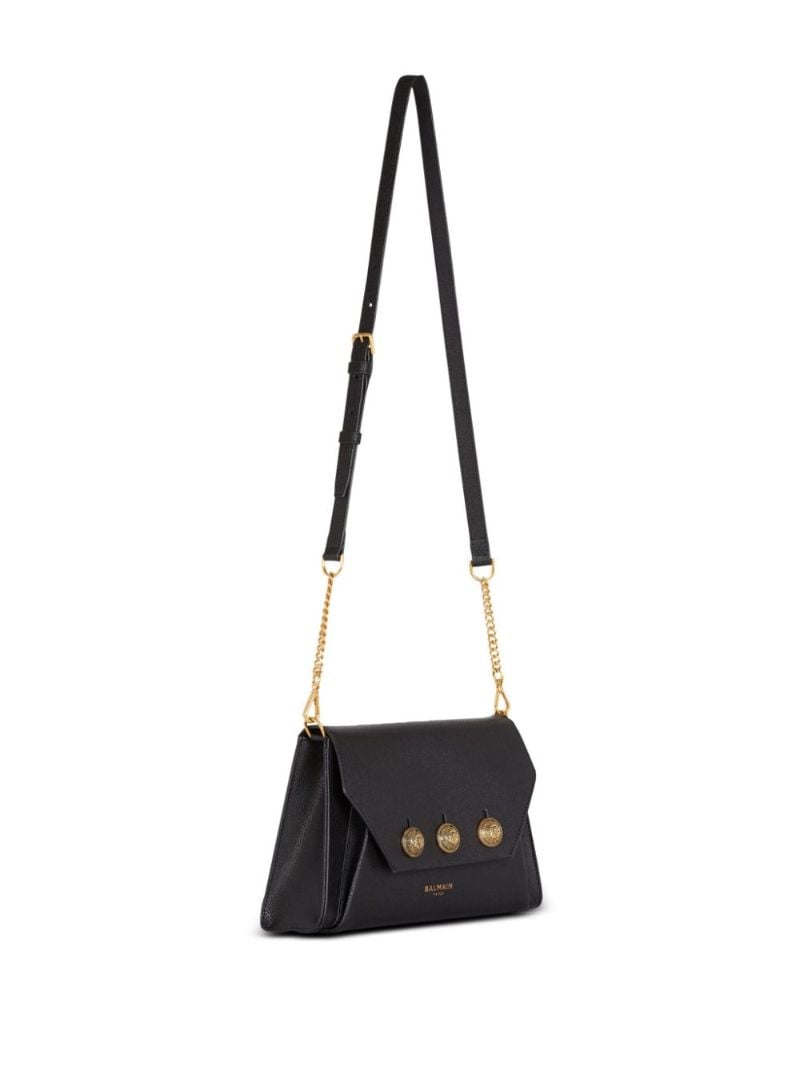 Black EmblÃ_x0083_Â¨me Leather Cross Body Bag