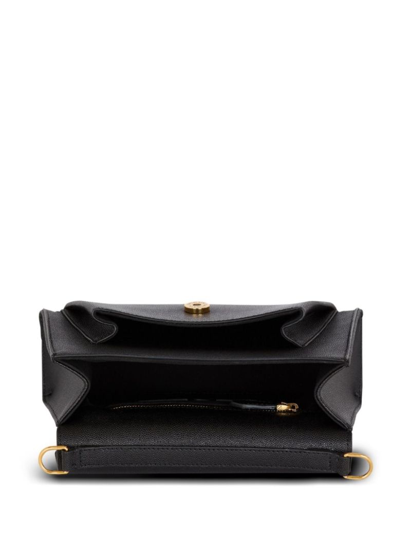 Black EmblÃ_x0083_Â¨me Leather Cross Body Bag