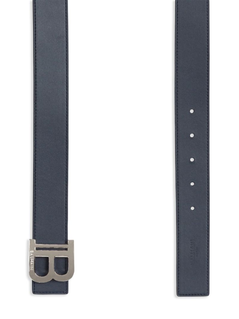 Blue Reversible Leather Belt