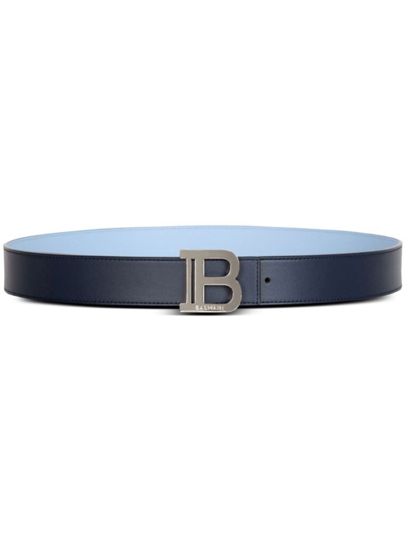 Blue Reversible Leather Belt