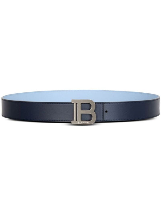 Blue Reversible Leather Belt