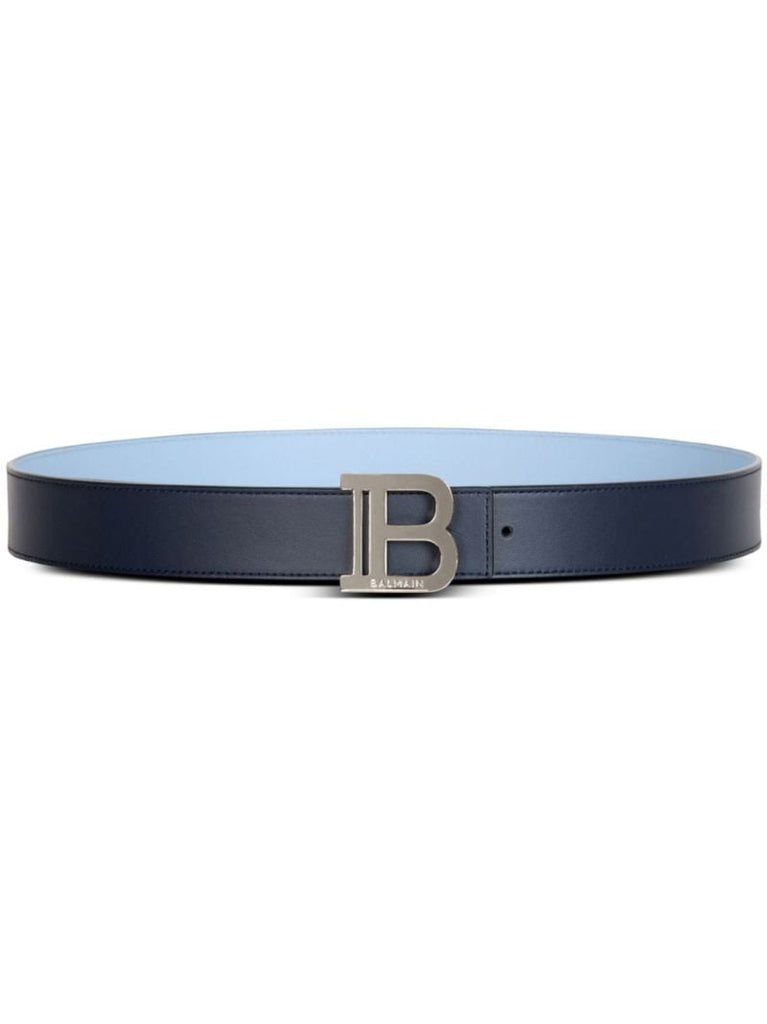 Blue Reversible Leather Belt