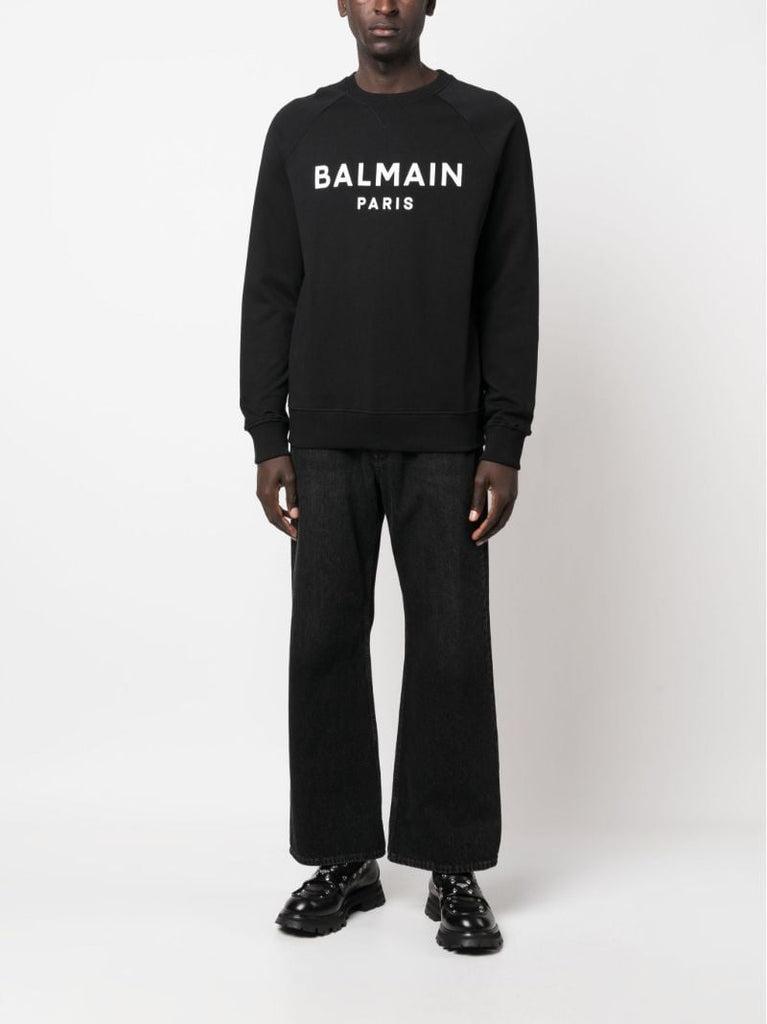 Black Logo Print Sweatshirt