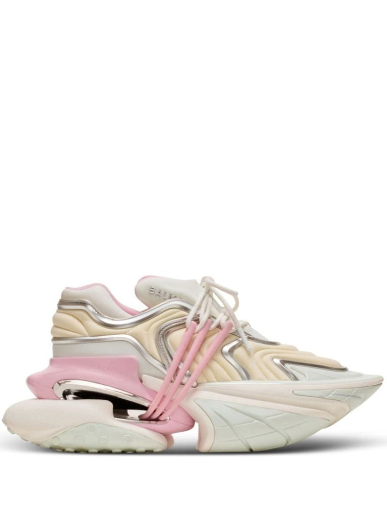 Neutral Unicorn Panelled Sneakers