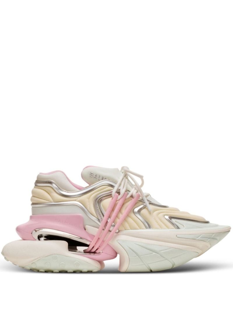 Neutral Unicorn Panelled Sneakers