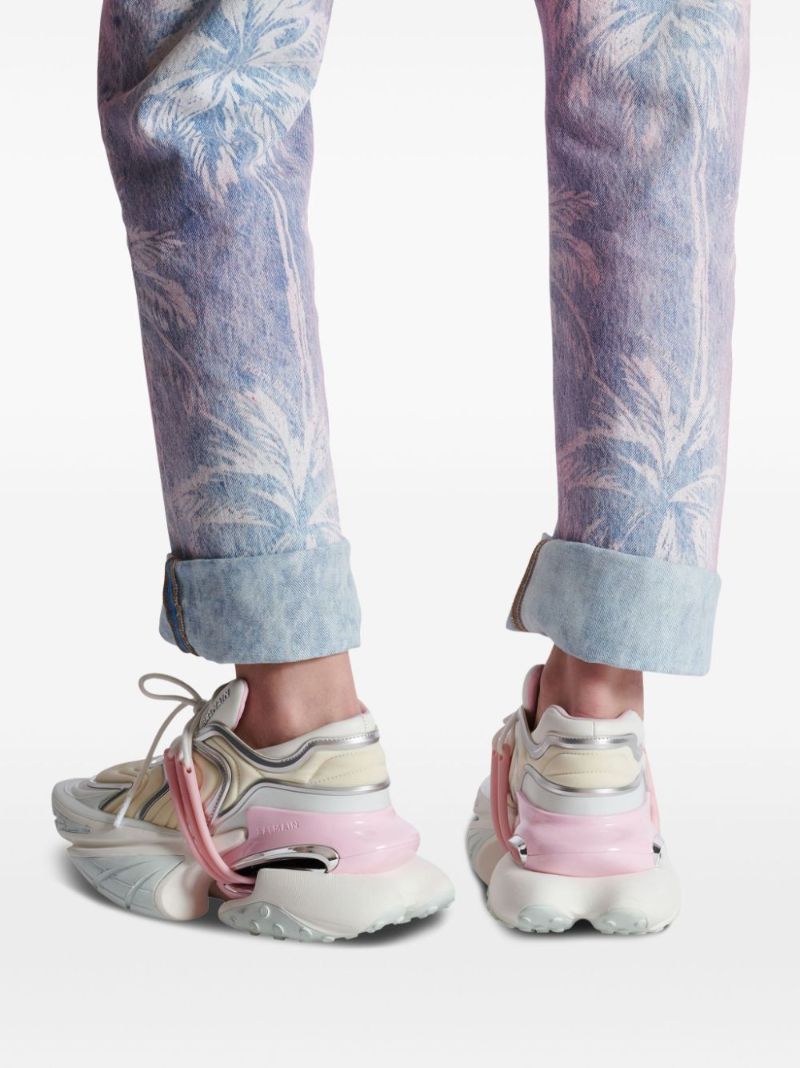 Neutral Unicorn Panelled Sneakers