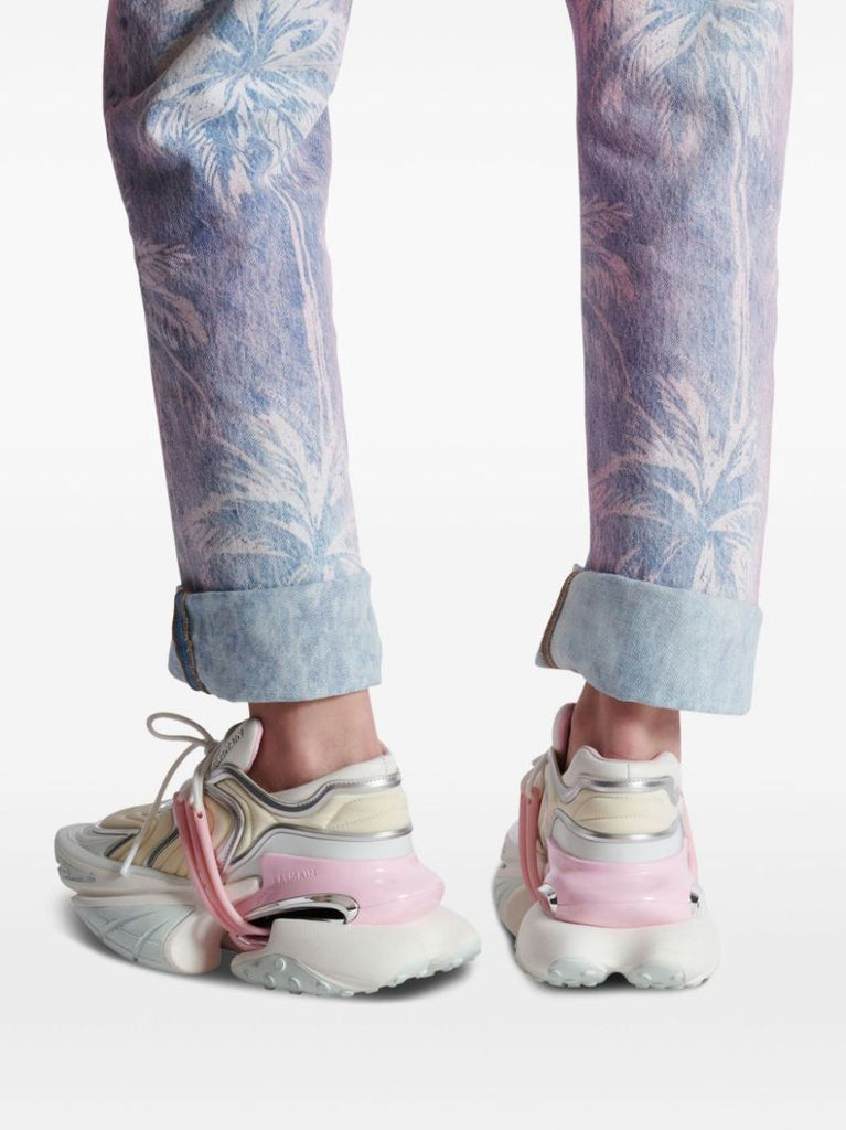 Neutral Unicorn Panelled Sneakers