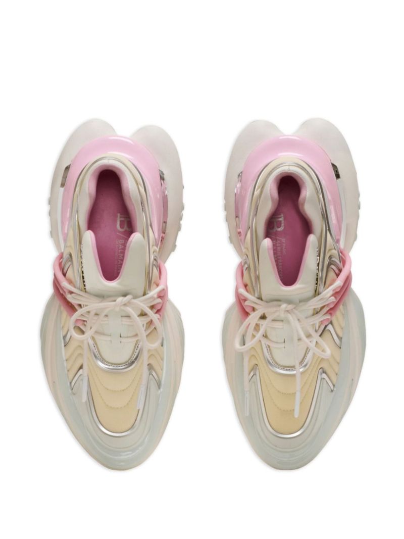 Neutral Unicorn Panelled Sneakers