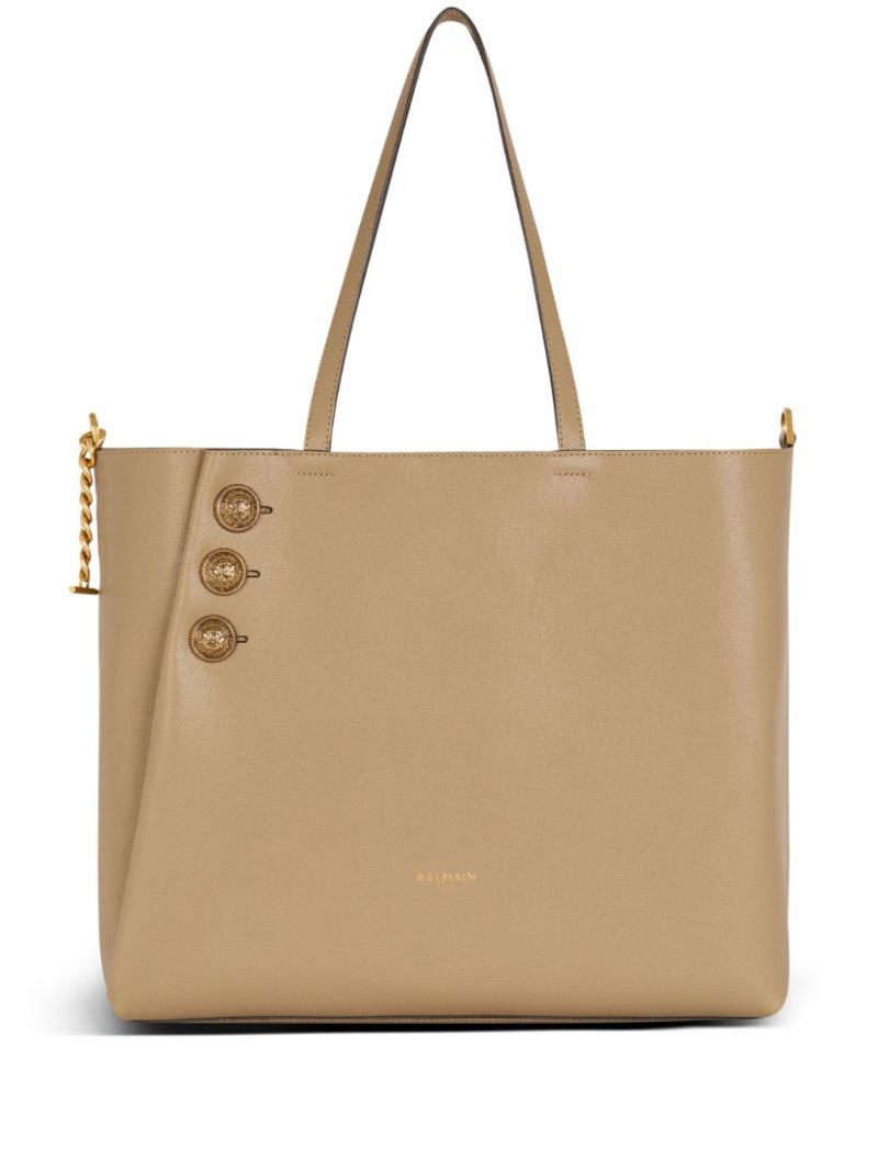 Brown EmblÃ_x0083_Â¨me Leather Tote Bag