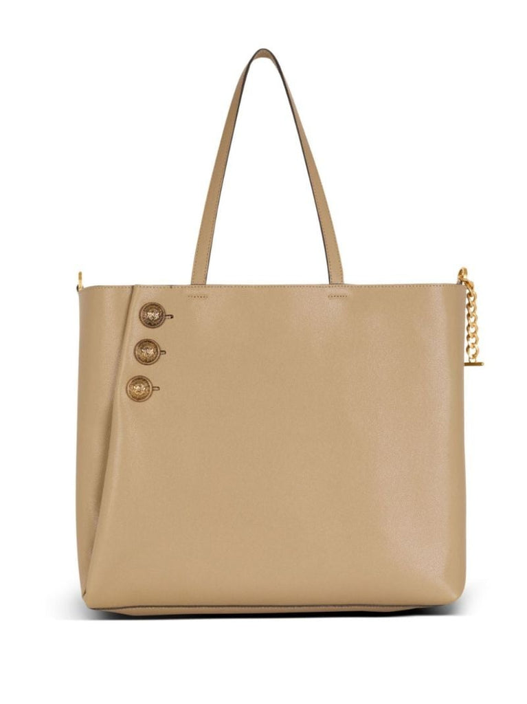 Brown EmblÃ_x0083_Â¨me Leather Tote Bag