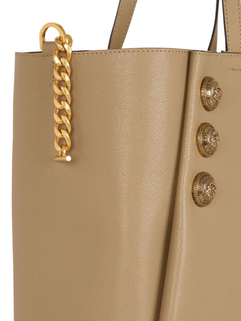 Brown EmblÃ_x0083_Â¨me Leather Tote Bag