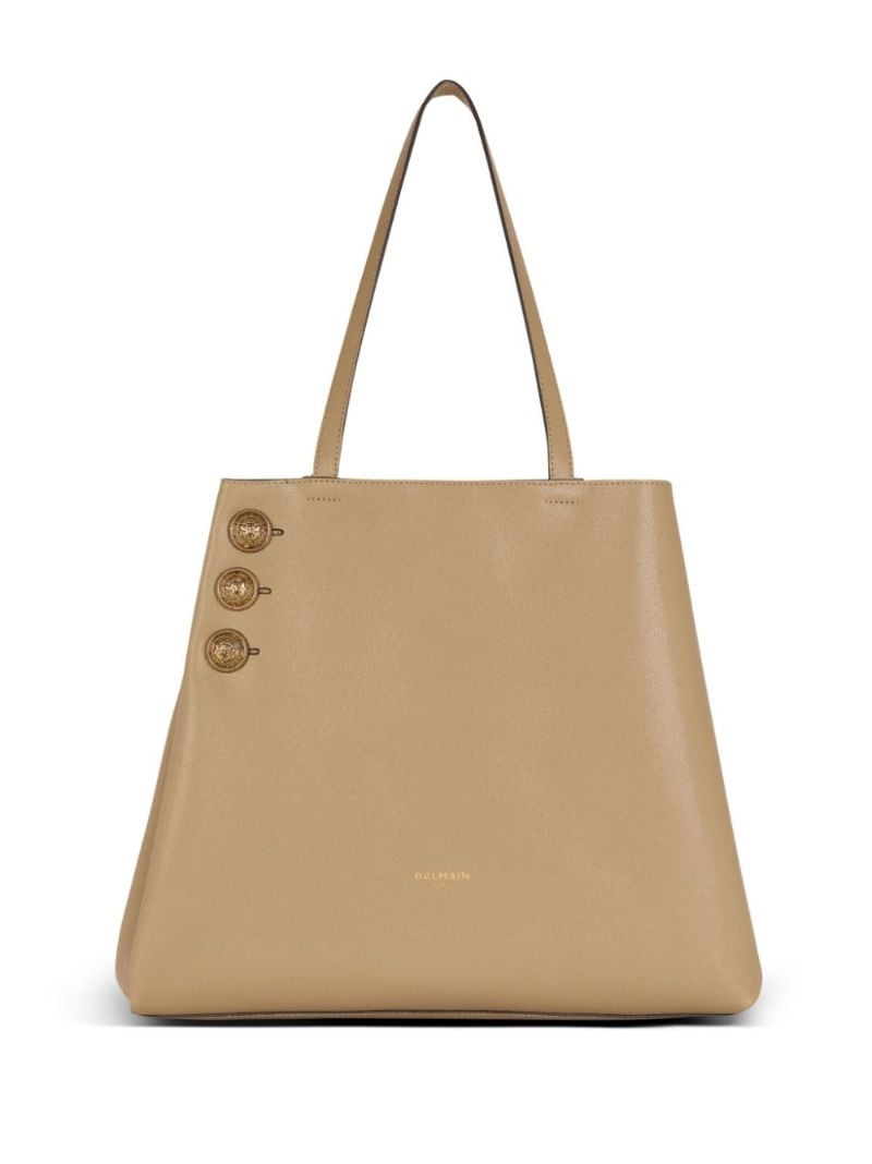 Brown EmblÃ_x0083_Â¨me Leather Tote Bag