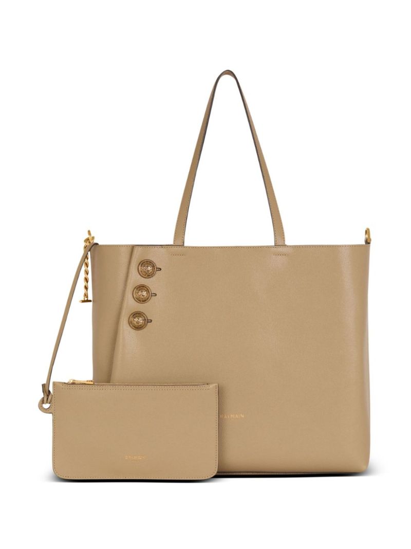 Brown EmblÃ_x0083_Â¨me Leather Tote Bag