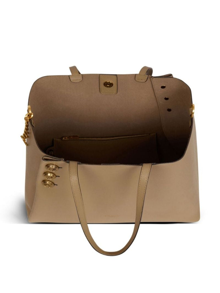 Brown EmblÃ_x0083_Â¨me Leather Tote Bag