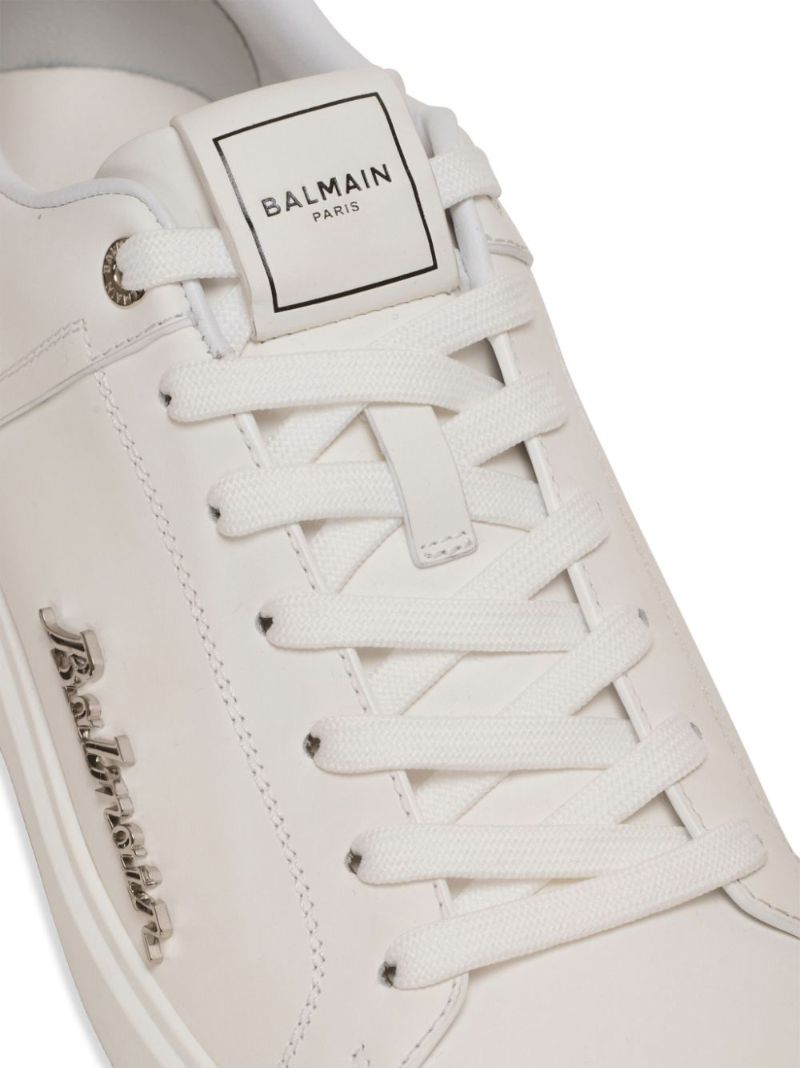 White B-court Leather Sneakers