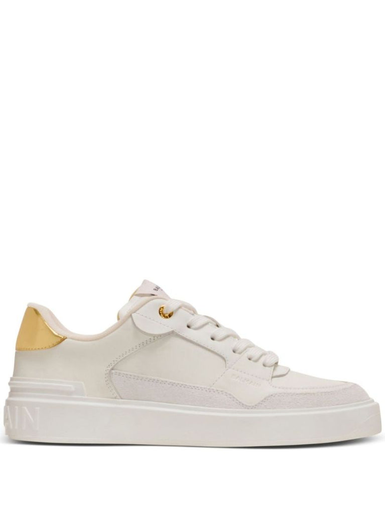 White B-court Flip Leather Sneakers