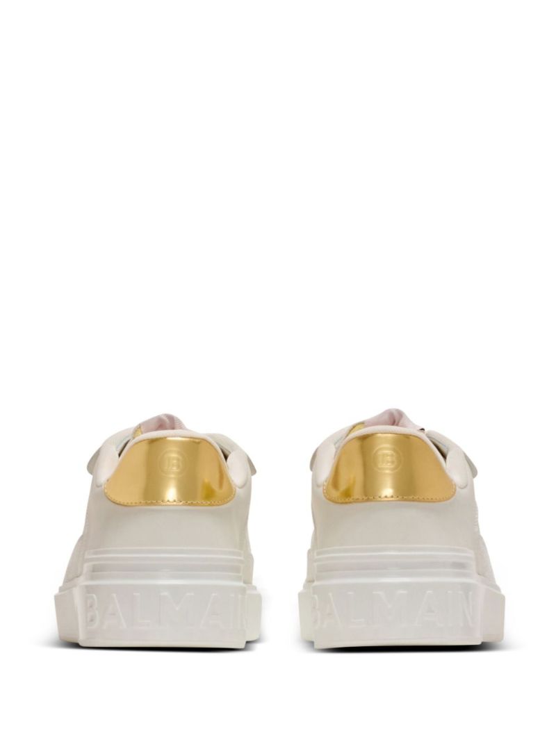 White B-court Flip Leather Sneakers