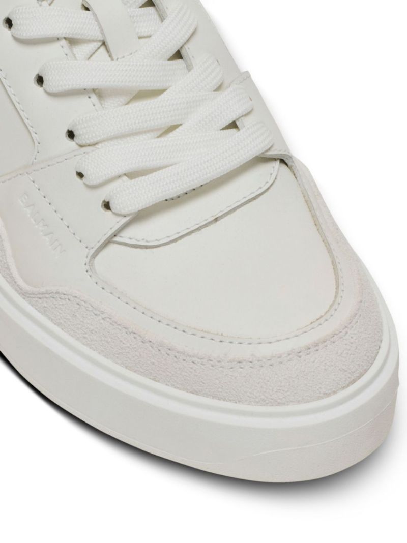 White B-court Flip Leather Sneakers