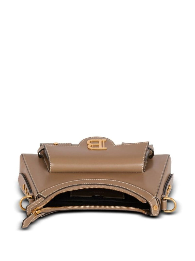 Brown B-buzz Leather Shoulder Bag