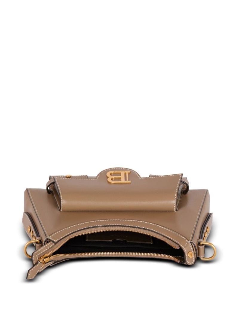 Brown B-buzz Leather Shoulder Bag