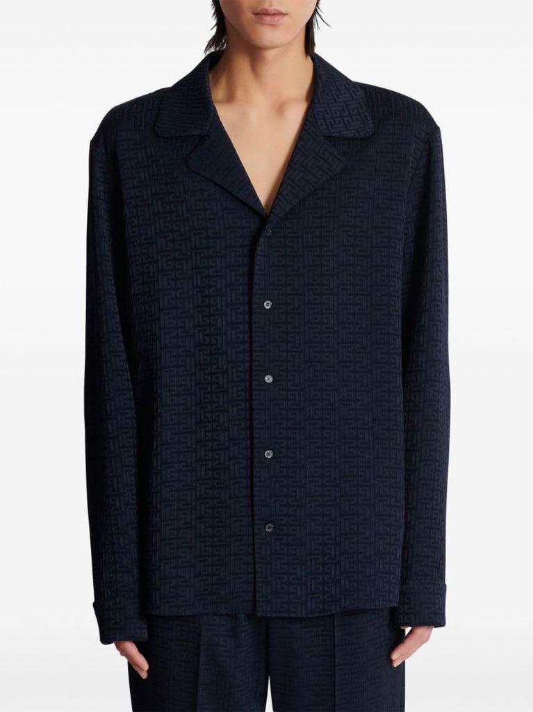 Blue Pb Labyrinth Jacquard Shirt