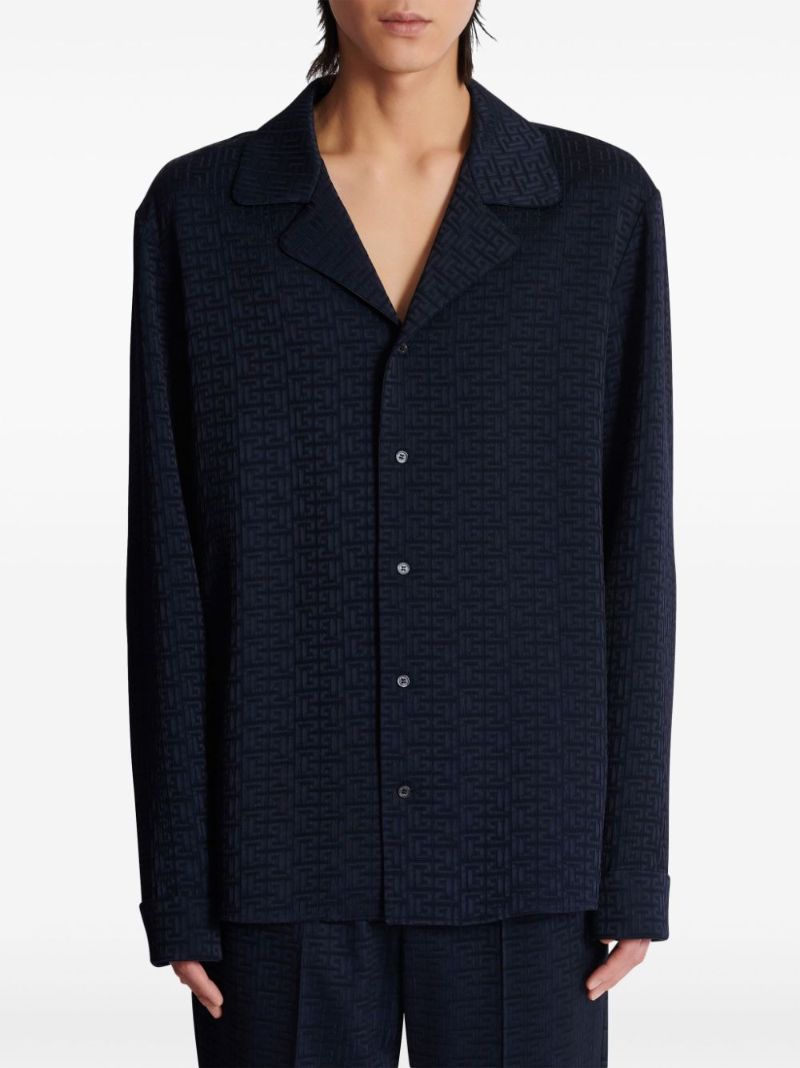 Blue Pb Labyrinth Jacquard Shirt