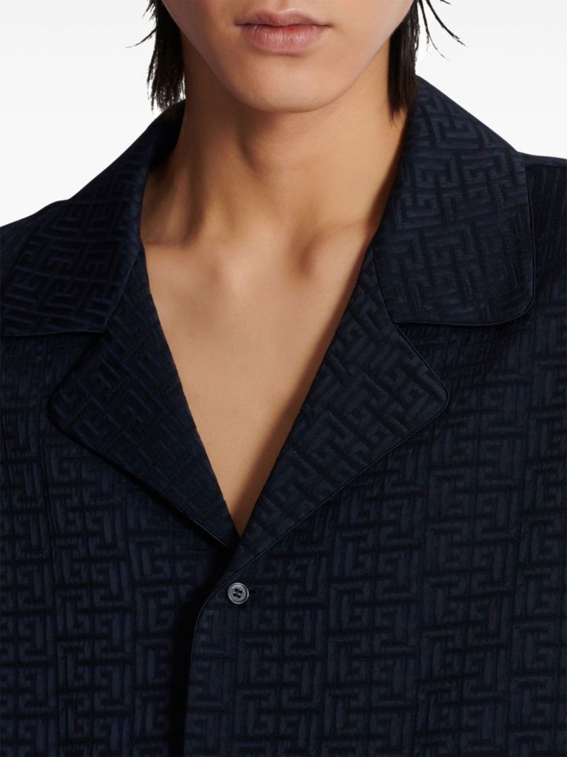 Blue Pb Labyrinth Jacquard Shirt