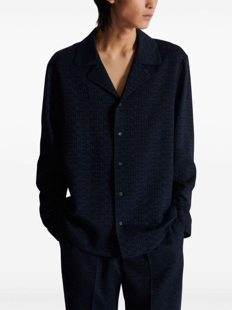 Blue Pb Labyrinth Jacquard Shirt