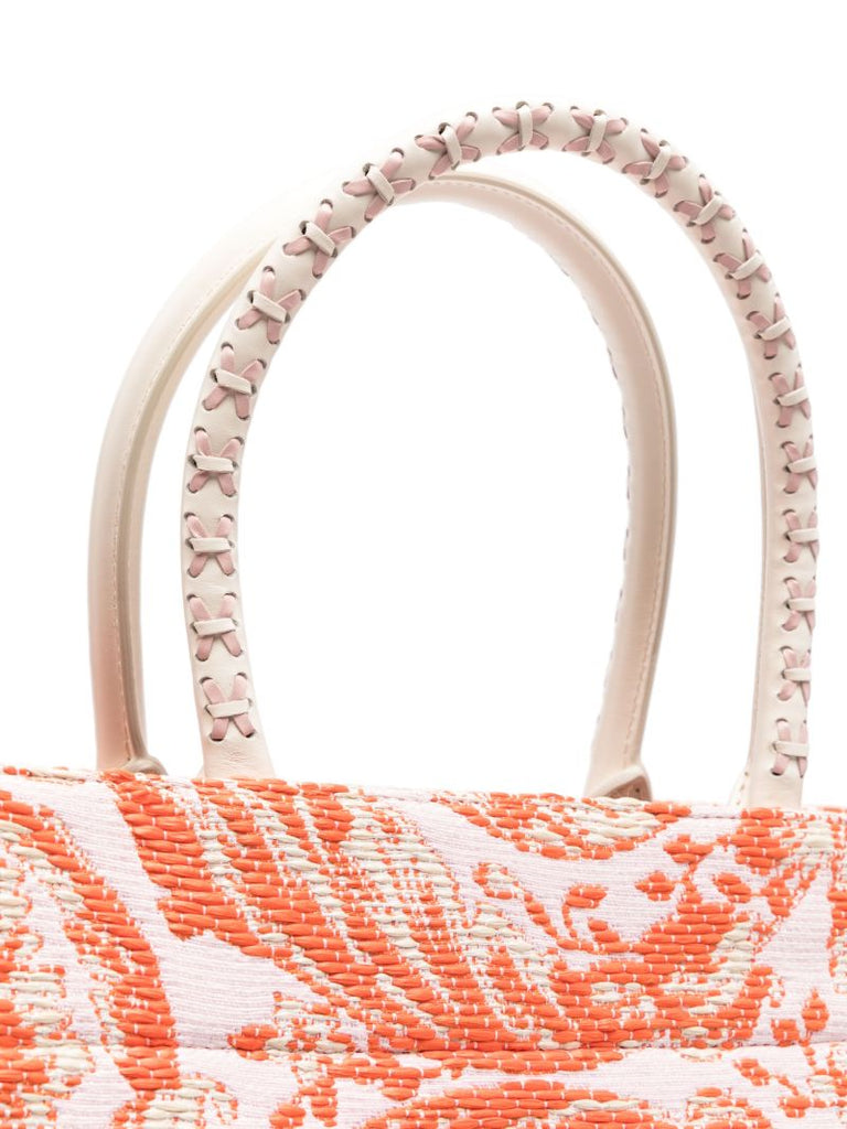 Pink Barocco Jacquard Tote Bag