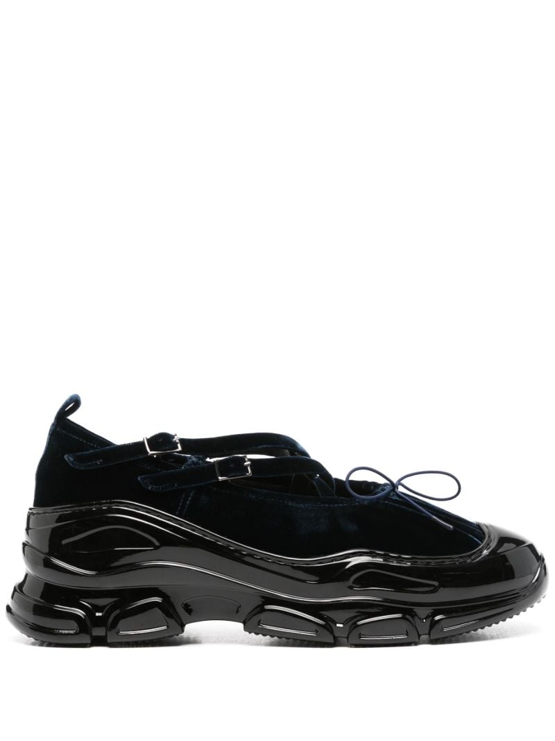 Blue Tracker Velvet Sneakers