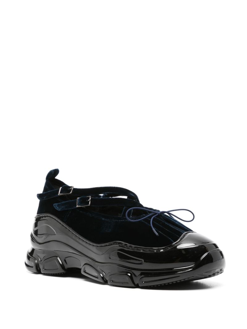 Blue Tracker Velvet Sneakers