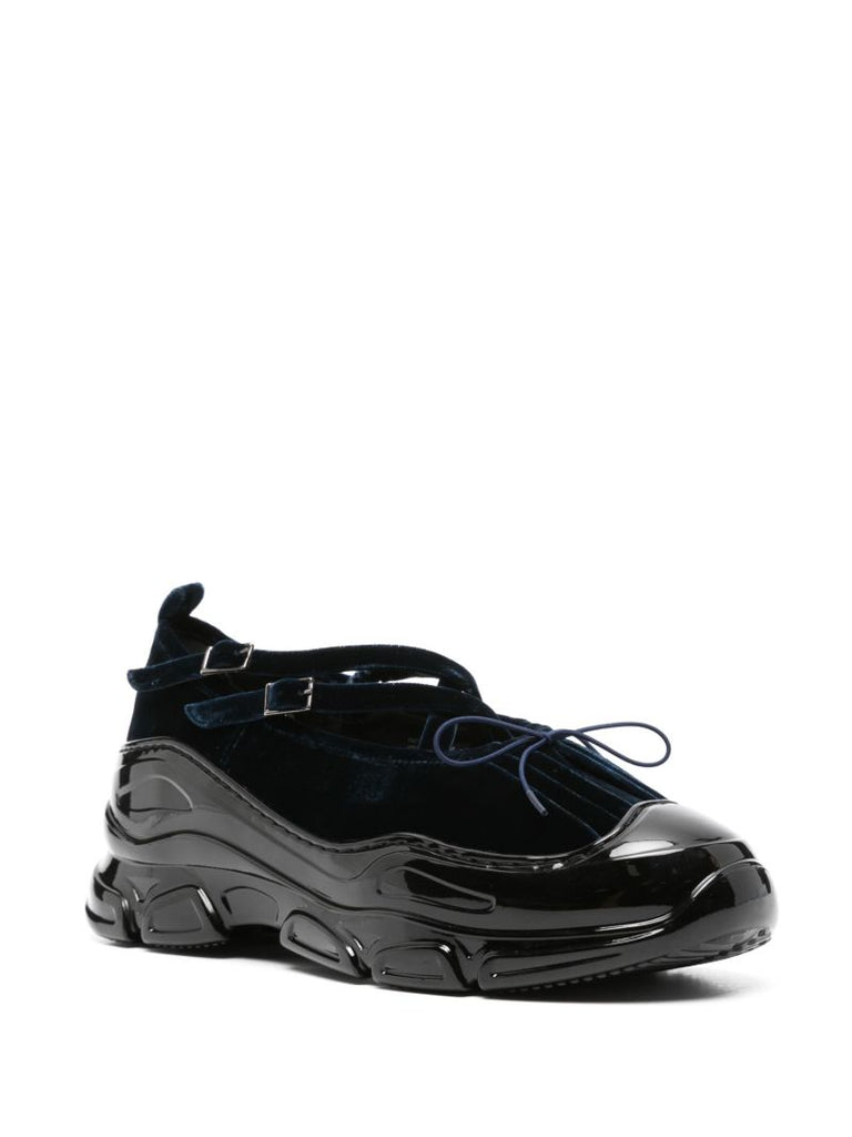 Blue Tracker Velvet Sneakers