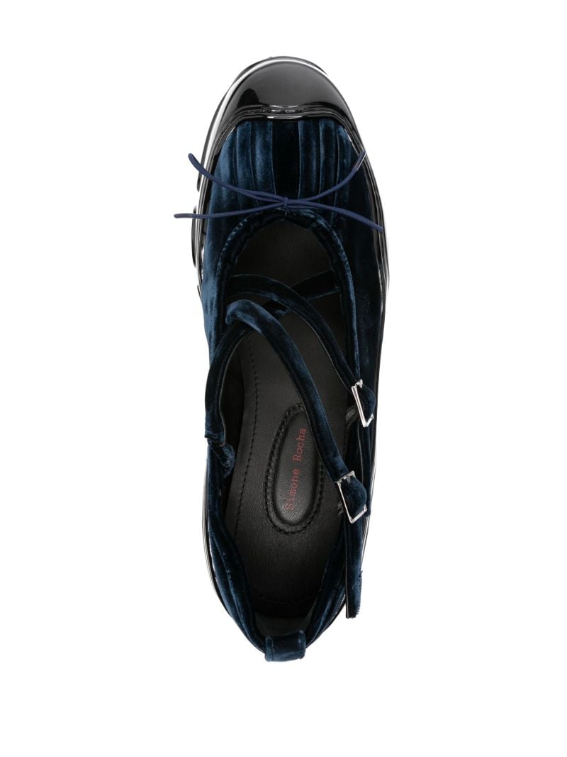 Blue Tracker Velvet Sneakers