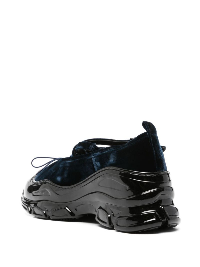 Blue Tracker Velvet Sneakers