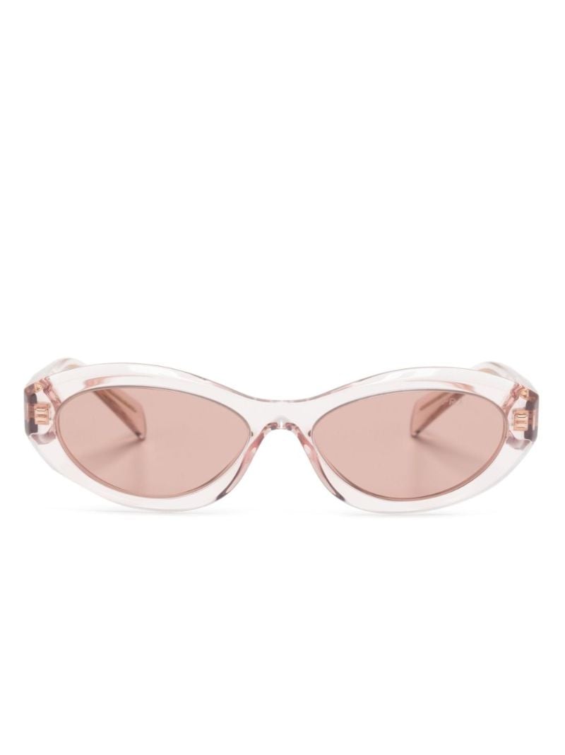 Pink Symbole Oval-frame Sunglasses